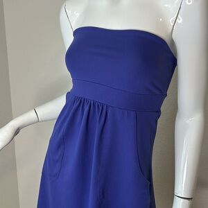 Susana Monaco women’s purple strapless/ tube summer dress with pockets size M